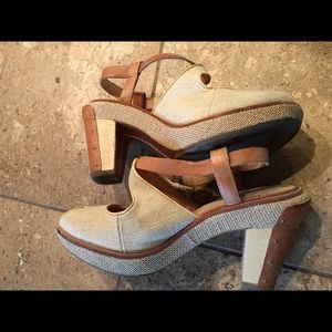 SOLD Timberland High Heeled Slingback Peeptoe 8